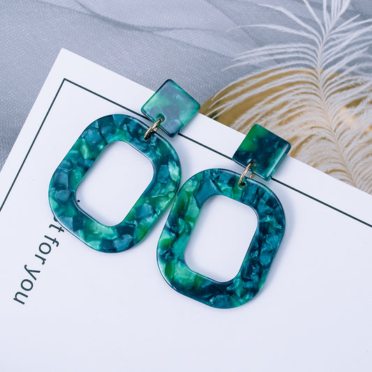 Aretes de Acrílico Estampado Leopardo