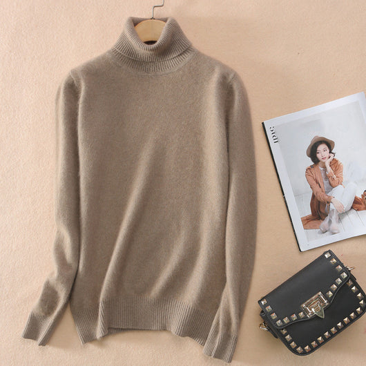 Suéter Cuello Alto de Visón para Mujer - Pullover Otoño Invierno - Image 17