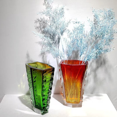 Jarrón de Cristal Pesado Irregular - Decoración Elegante para el Hogar - Image 8