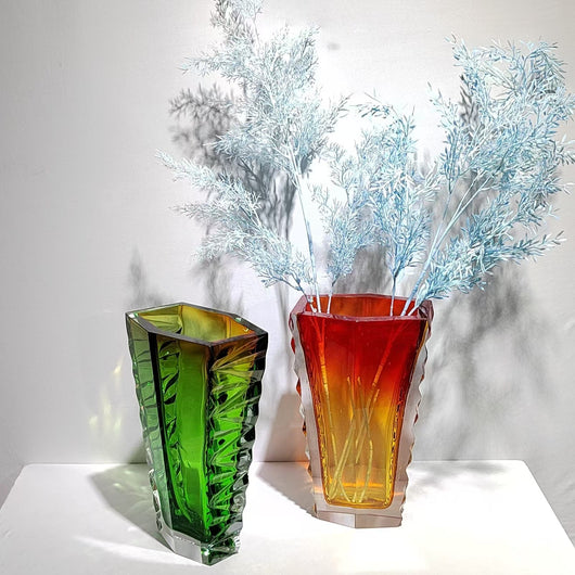 Jarrón de Cristal Pesado Irregular - Decoración Elegante para el Hogar - Image 8