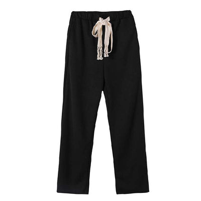 Pantalones Rectos Casual con Cordón Trenzado para Mujer - Image 5