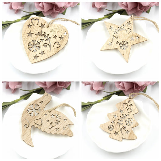 Dije de Madera Calado con Pájaros del Amor - Image 3