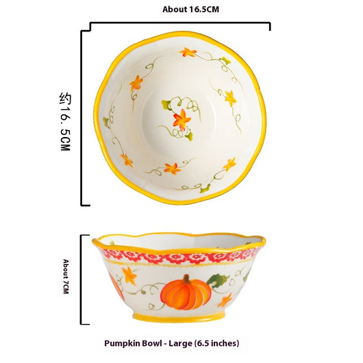 Juego de Tazones de Calabaza para Fideos y Platos Decorativos - Image 11