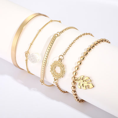 Pulsera Geométrica de Cadena Metálica Estilo Europeo - Image 4