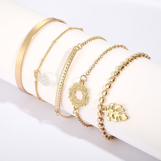 Pulsera Geométrica de Cadena Metálica Estilo Europeo - Image 4
