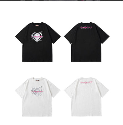 Playera Suelta con Estampa Love Metal para Parejas - Image 12