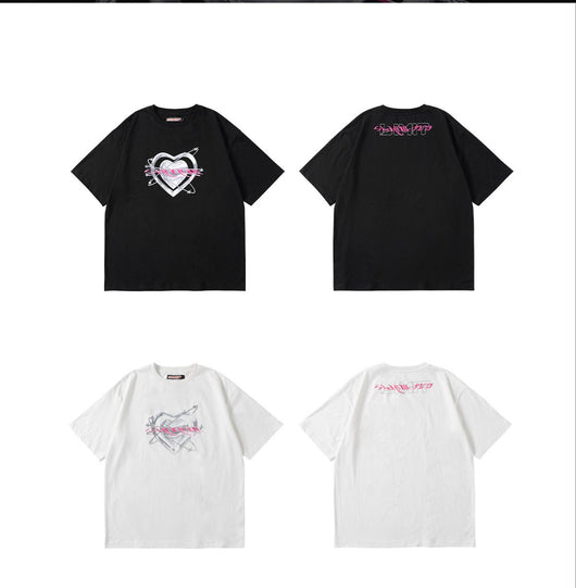 Playera Suelta con Estampa Love Metal para Parejas - Image 12