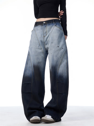 Pantalones Anchos Tie-Dye Degradado para Mujer - Image 7