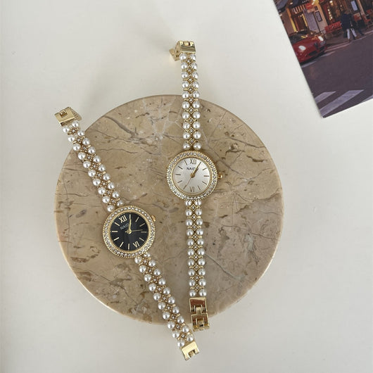 Reloj Pulsera de Perlas Estilo Clásico Elegante - Image 5