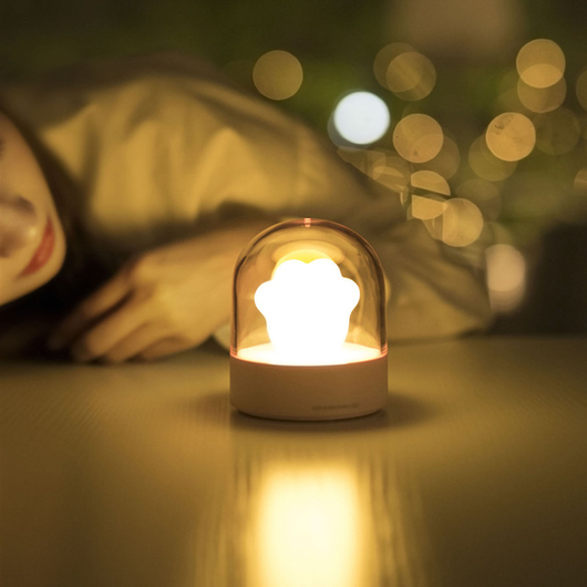 Lámpara Musical Infantil con Forma de Patita de Gato - Luz Nocturna USB Recargable - Image 7