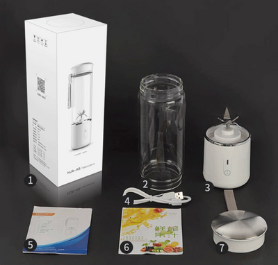 Licuadora Portátil Mini Eléctrica con Vaso de Vidrio - Multifunción para Frutas y Verduras - Image 9