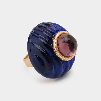 Anillo de Acrílico con Contraste de Colores para Mujer - Image 7