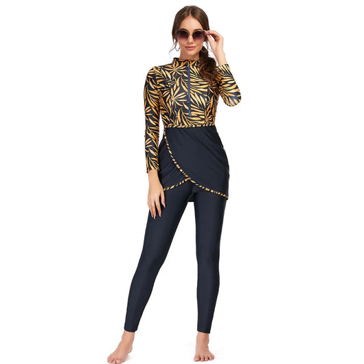 Traje de Baño Burkini con Cierre - Modesto y Versátil para Mujer - Image 11