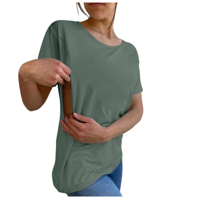 Camiseta Maternidad y Lactancia de Manga Corta para Mujer - Image 75