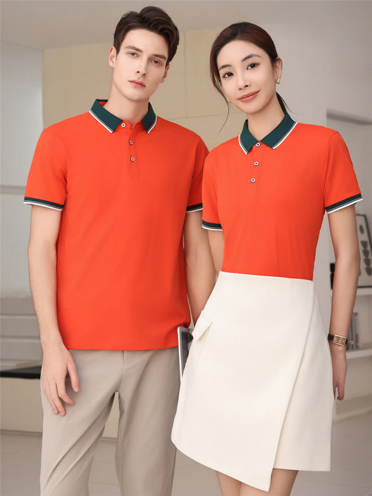 Polo Elástico de Algodón con Combinación de Colores - Image 22