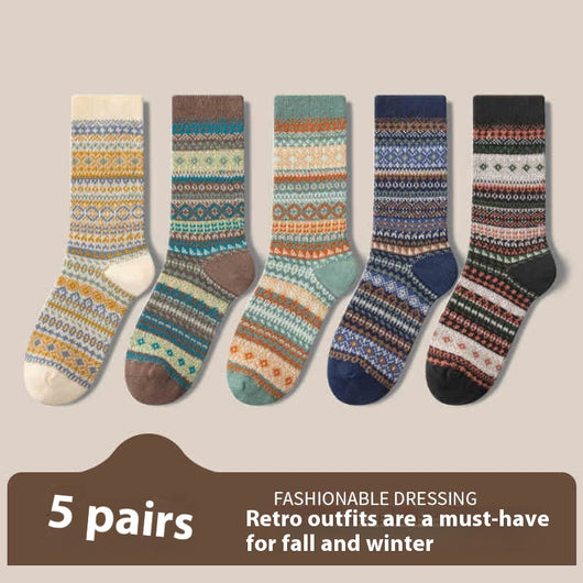 Calcetines Étnicos Retro Desodorizantes para Mujer - Image 3