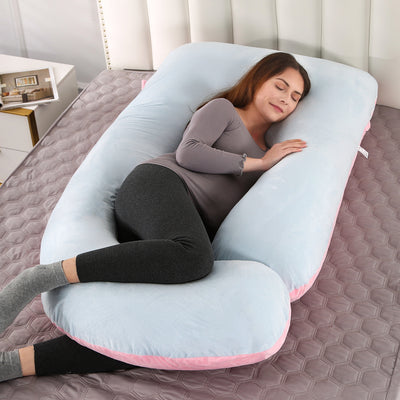 Almohada Ergonómica en Forma de G con Terciopelo Cristal Extraíble para Dormir de Lado - Image 15