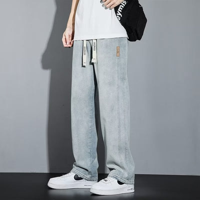Pantalones Vaqueros Rectos Anchos para Hombre - Comodidad y Estilo Casual - Image 3