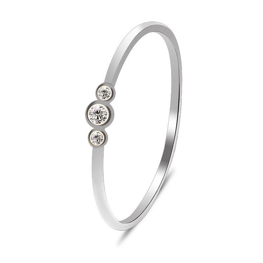 Anillos Articulados de Cobre con Tres Diamantes de Circonia - Image 2