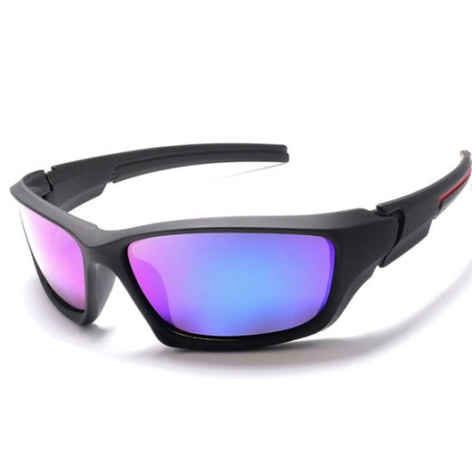 Black sports polarized sunglasses with yellow TAC lenses and a plastic frame, ideal for cycling and outdoor activities. - Image 6