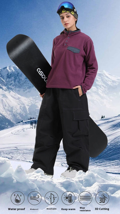 Pantalones de Esquí Impermeables Cortaviento con Pierna Ancha - Image 16