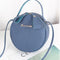 Bolso Bandolera Redondo de Cuero para Mujer - Cartera Messenger Circular