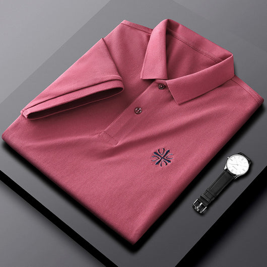 Camiseta de Algodón Puro con Cuello Solapa para Hombre - Manga Larga Otoño - Image 2