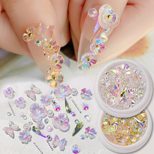 Uñas Decoradas Mariposa Floral