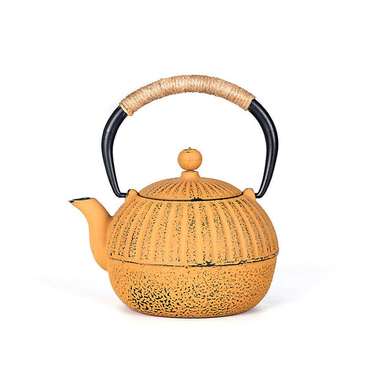 Tetera de Hierro Fundido Pequeña Amarilla 0.5L