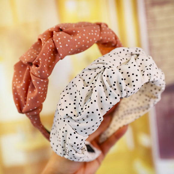 Diadema de Lunares Ancha - Accesorio para el Cabello Simple y Elegante