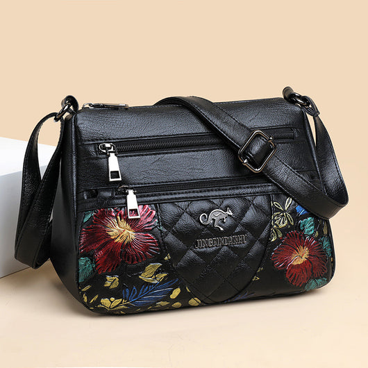 Bolso Crossbody Multicompartimento con Diseño Bordado de Gran Capacidad - Image 11