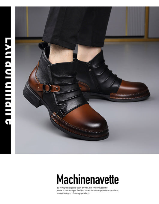 Botas Térmicas Retro Estilo Británico para Hombre con Forro de Lana y Cierre Lateral - Image 24
