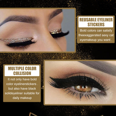 Delineador de Glitter + Kit de Pestañas Postizas - Maquillaje Ojos Brillante - Image 9