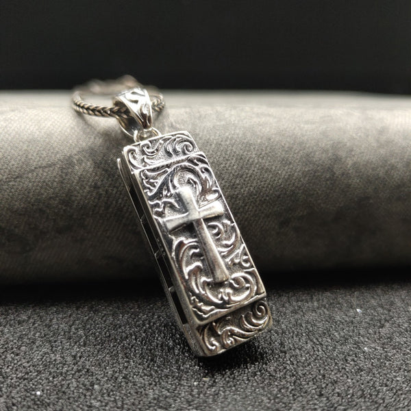 Colgante Cruz Ojo Protector en Plata 925