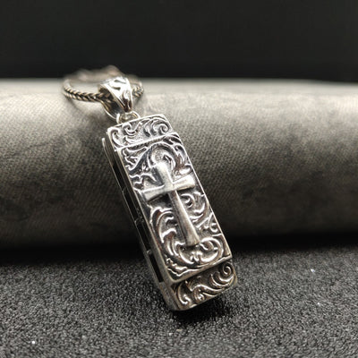 Colgante Cruz Ojo Protector en Plata 925