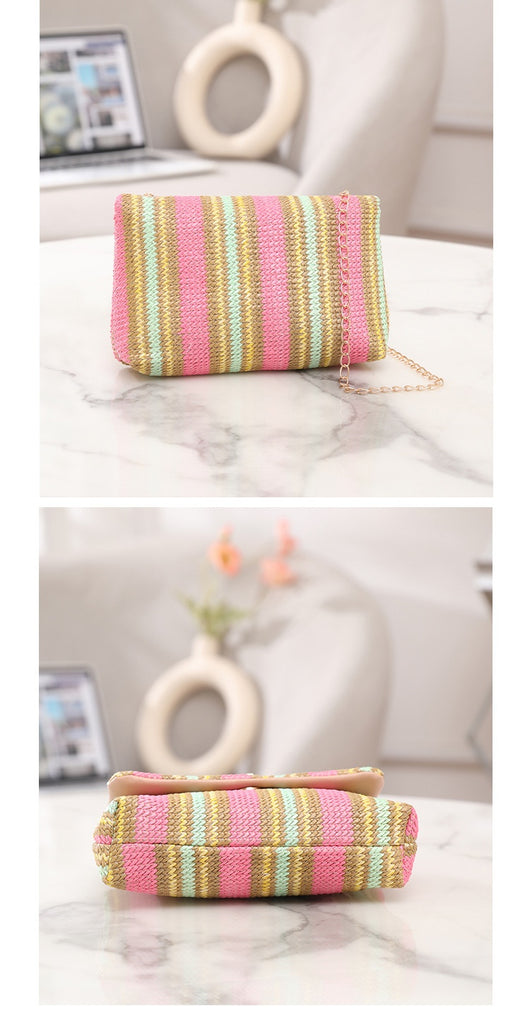 Bolso Bandolera Tejido de Paja Estilo Coreano - Image 21