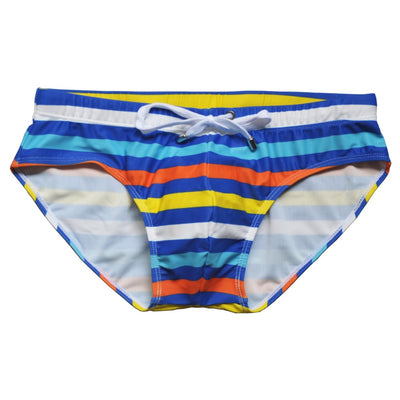 Bañador Hombre Rayas con Cordón - Short de Baño Ajustable Playa y Surf - Image 4