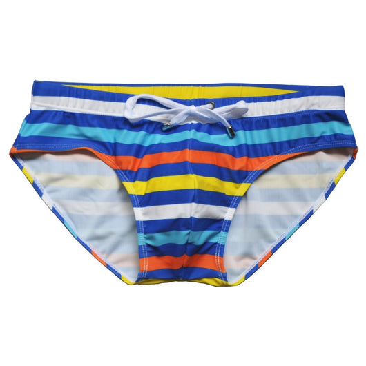 Bañador Hombre Rayas con Cordón - Short de Baño Ajustable Playa y Surf - Image 4