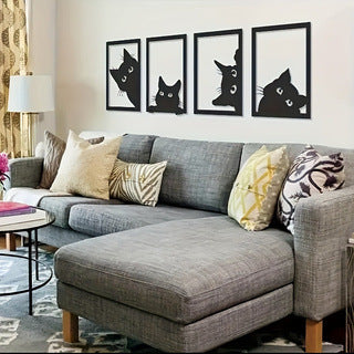 Decoración de Pared en Metal con Diseño de Gato Negro - Image 12