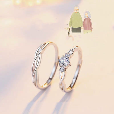Anillo Ajustable Chapado en Platino y Plata Fina - Image 11