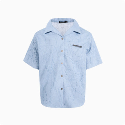 Camisa Texturizada Plisada de Diseño Exclusivo para Hombre - Image 9