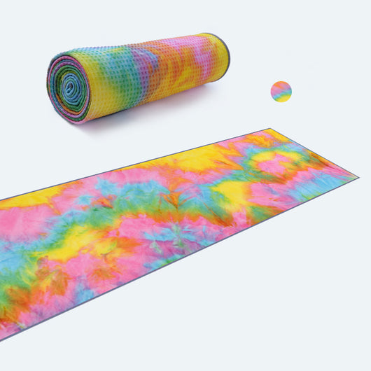 Toalla Antideslizante para Yoga y Ejercicio - Diseño Tie-Dye Multicolor - Image 23