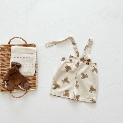 Conjunto de Enterizo Corto para Bebé con Babero Integrado - Image 5