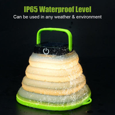 Linterna Solar Camping Plegable IP68 - Luz LED Recargable USB para Tienda de Campaña - Image 4