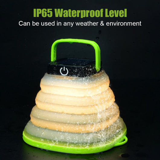 Linterna Solar Camping Plegable IP68 - Luz LED Recargable USB para Tienda de Campaña - Image 4