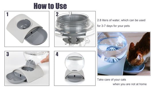Dispensador Automático de Agua para Mascotas 2.8L con Fuente de Gravedad - Image 13