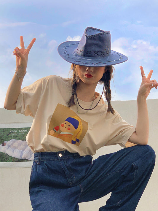 Camiseta Manga Corta Estampado Divertido - Ajuste Suelto y Slim - Image 2