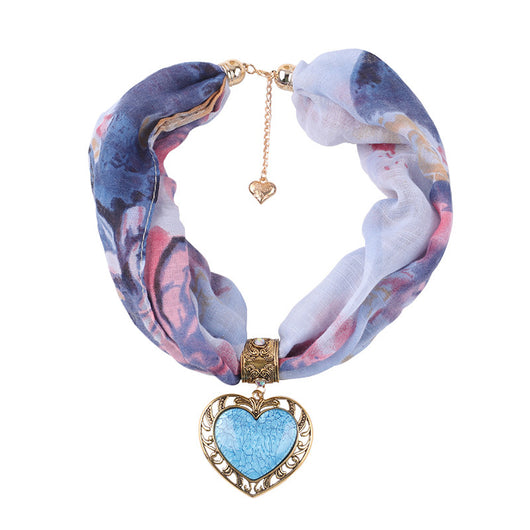 Collar Bufanda Étnico Corazón de Durazno para Mujer - Image 15
