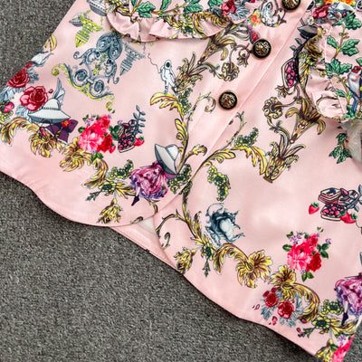 Conjunto de Blusa con Volantes y Falda Talle Alto - Image 6