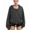 Cardigan con Capucha y Strass para Mujer - Sudadera Brillante con Cierre